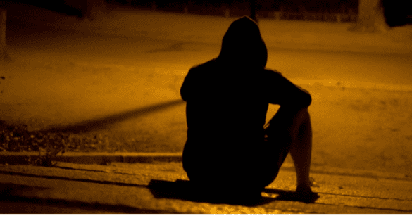 A man set in a lonely place.