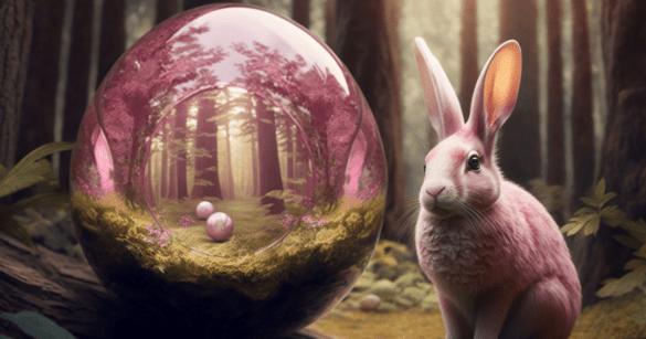 a DiamondFairyBunny rabbit setting near the diamond.