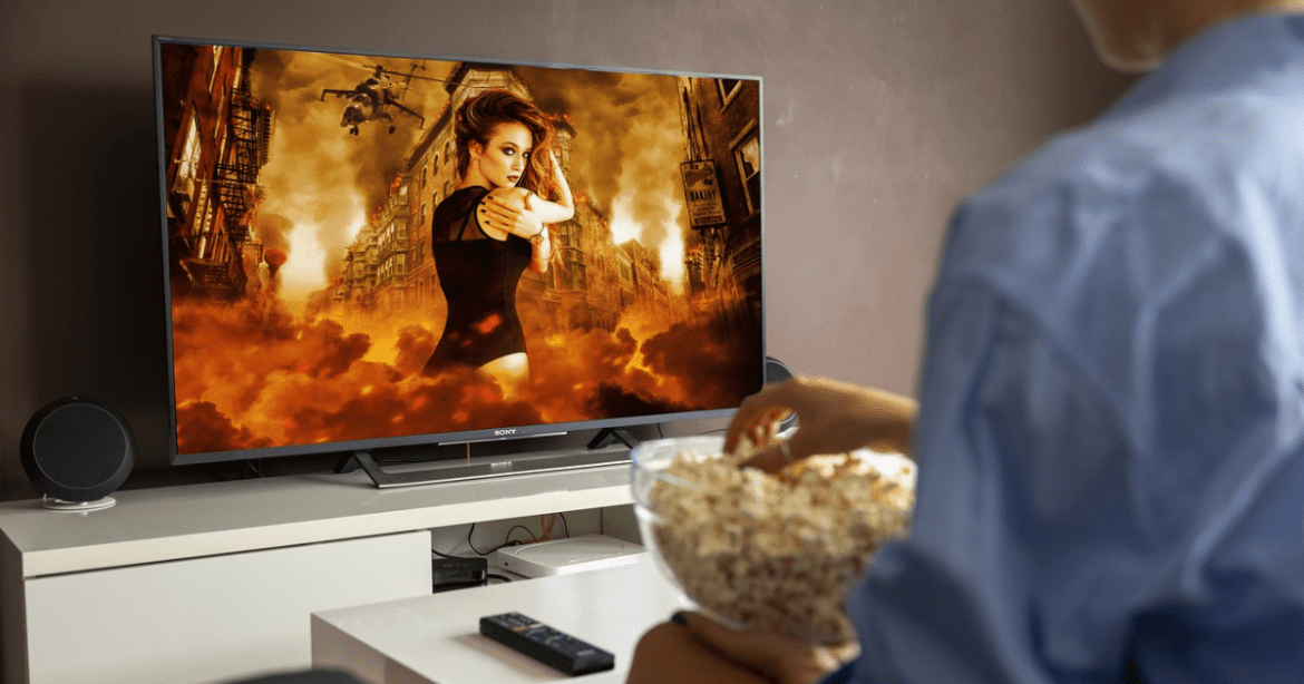 IYF TV This image shows a man seeing a TV