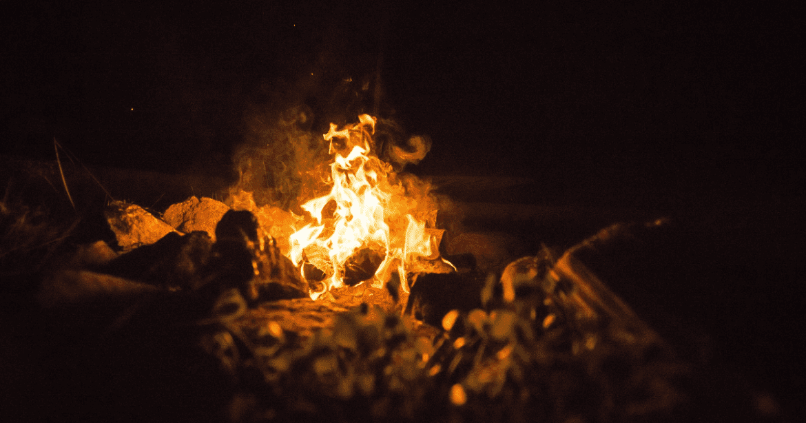 campfire Image shows the outdoor camp fire