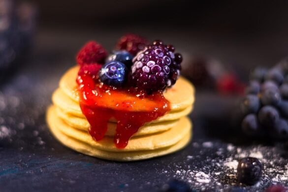 This image shows a donut with Pancake Mix