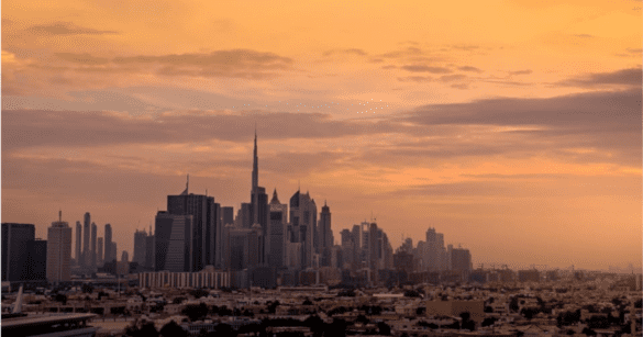 this image shows a city of Skyscraper