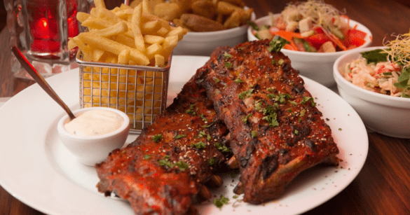 This image shows a Flanken Style Ribs