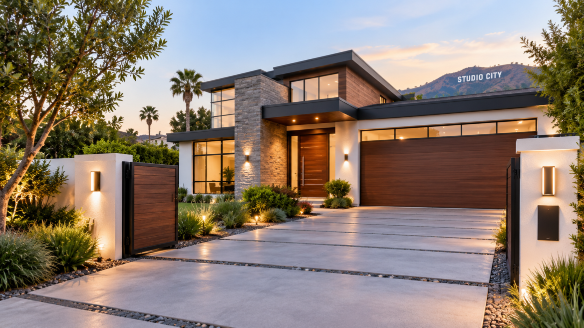 Studio City Homes and Modern Driveway Entries